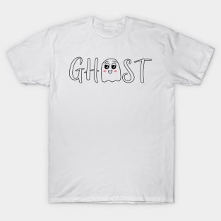 Ghost Lettering Word Cute T-Shirt